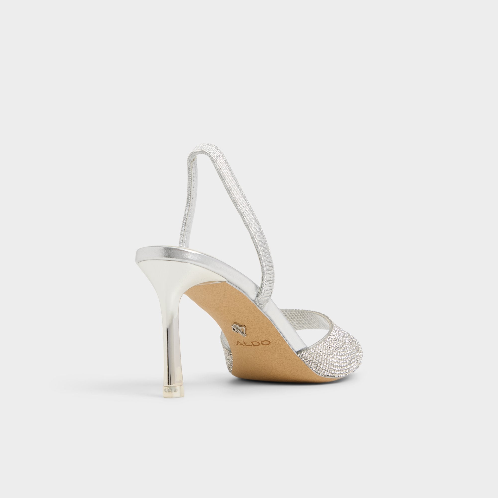 ALDO Andyana sandales talon aiguille argenté strass