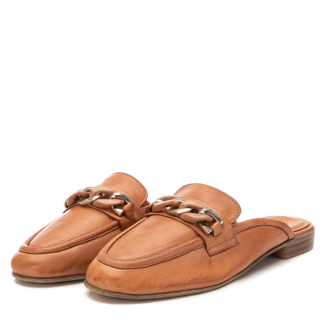 Carmela 16156001 Sabot cuir marron chaîne