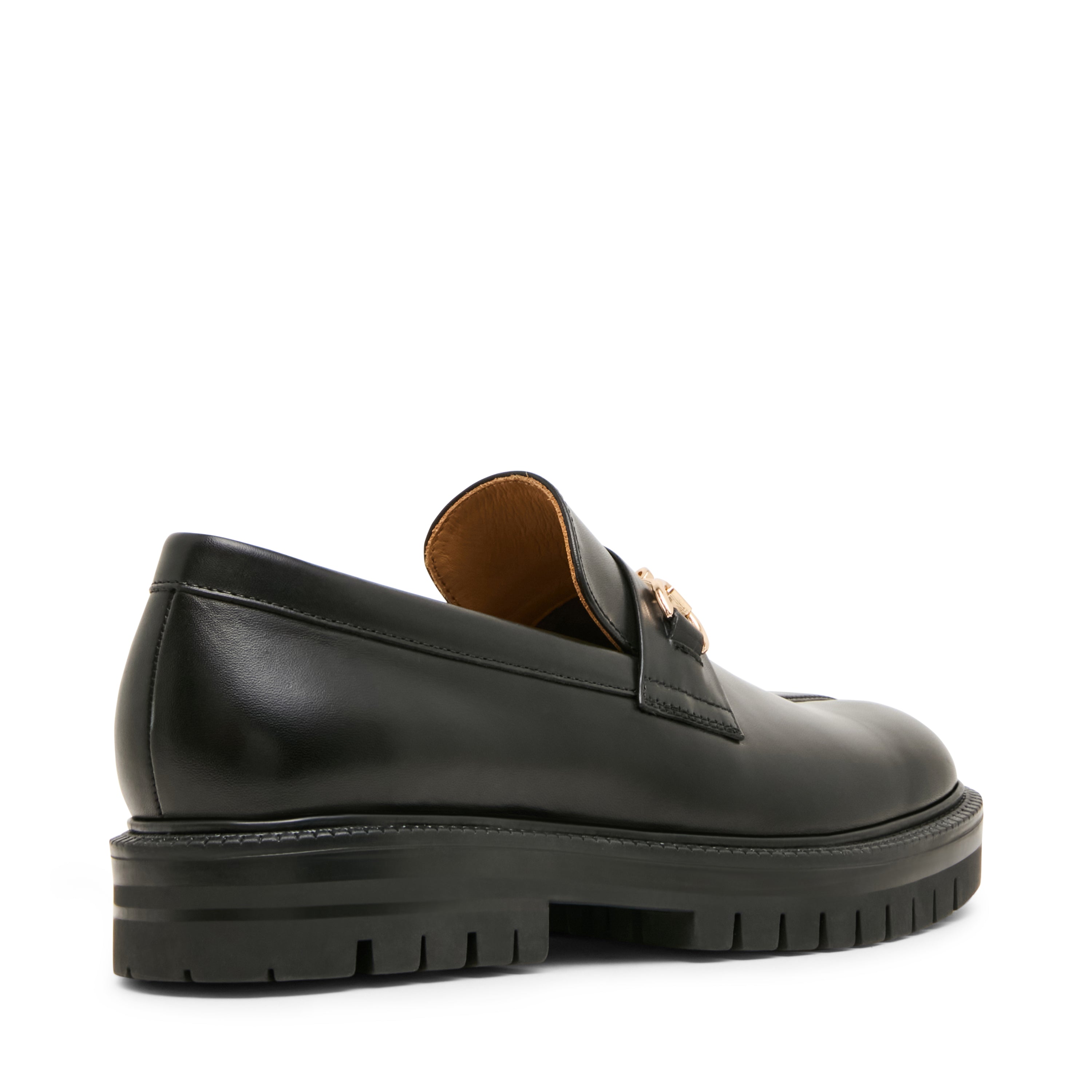 Steve Madden Fushiro mocassins cuir noir bout golf