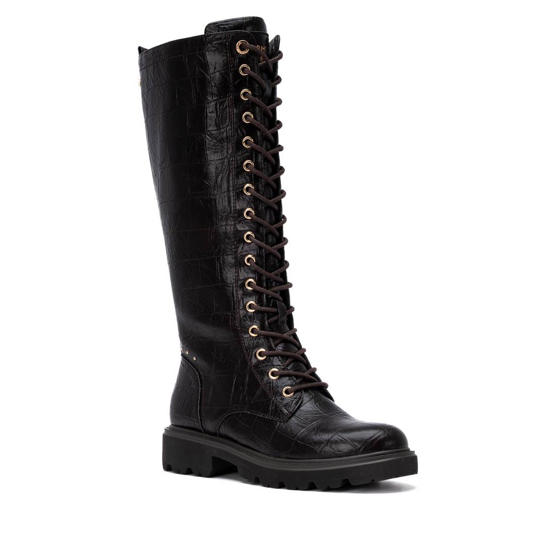 Carmela 16435801 botte militaire femme marron synthétique