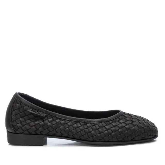 Carmela 16127703 ballerine cuir noir entrelacé