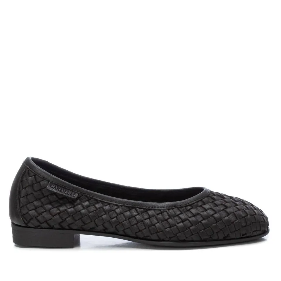 Carmela 16127703 ballerine cuir noir entrelacé