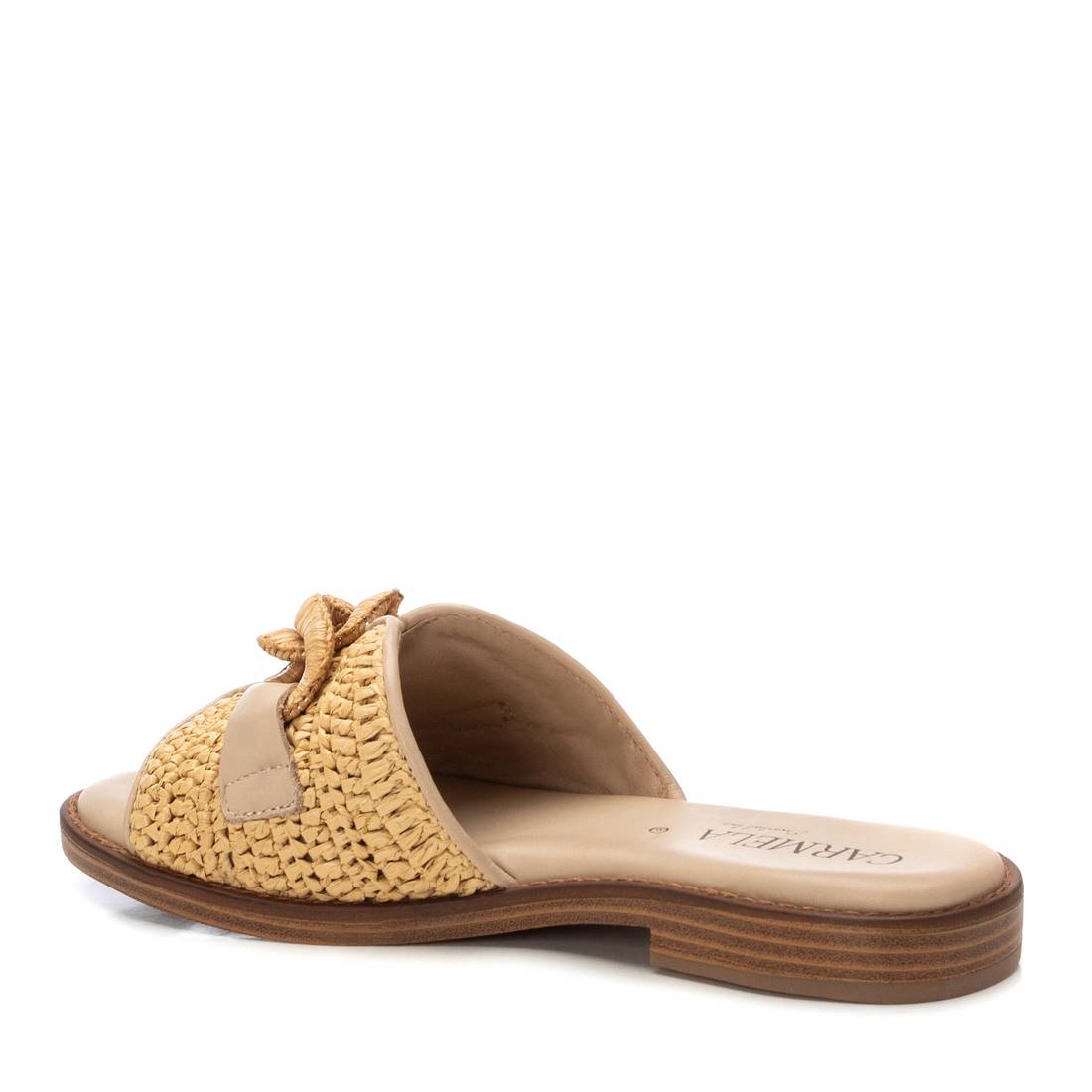 Carmela 16237003 mule femme plate beige raphia