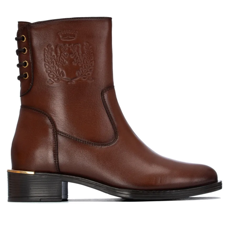 Carmela 16400902 bottine cuir camel à talon