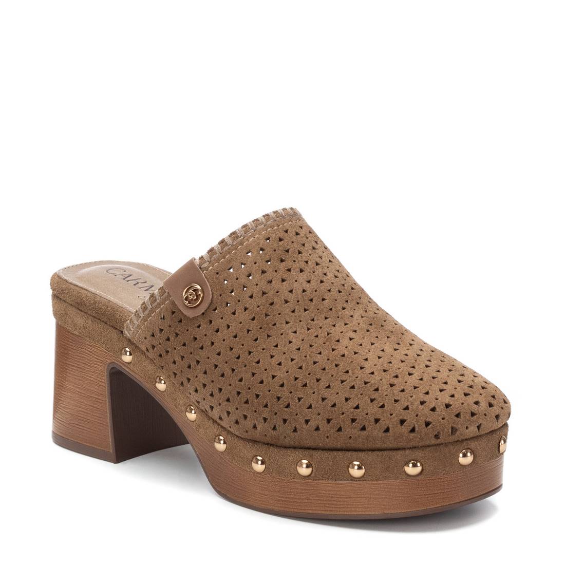 Carmela 16222002 Sabots Femme Taupe Talon 7cm
