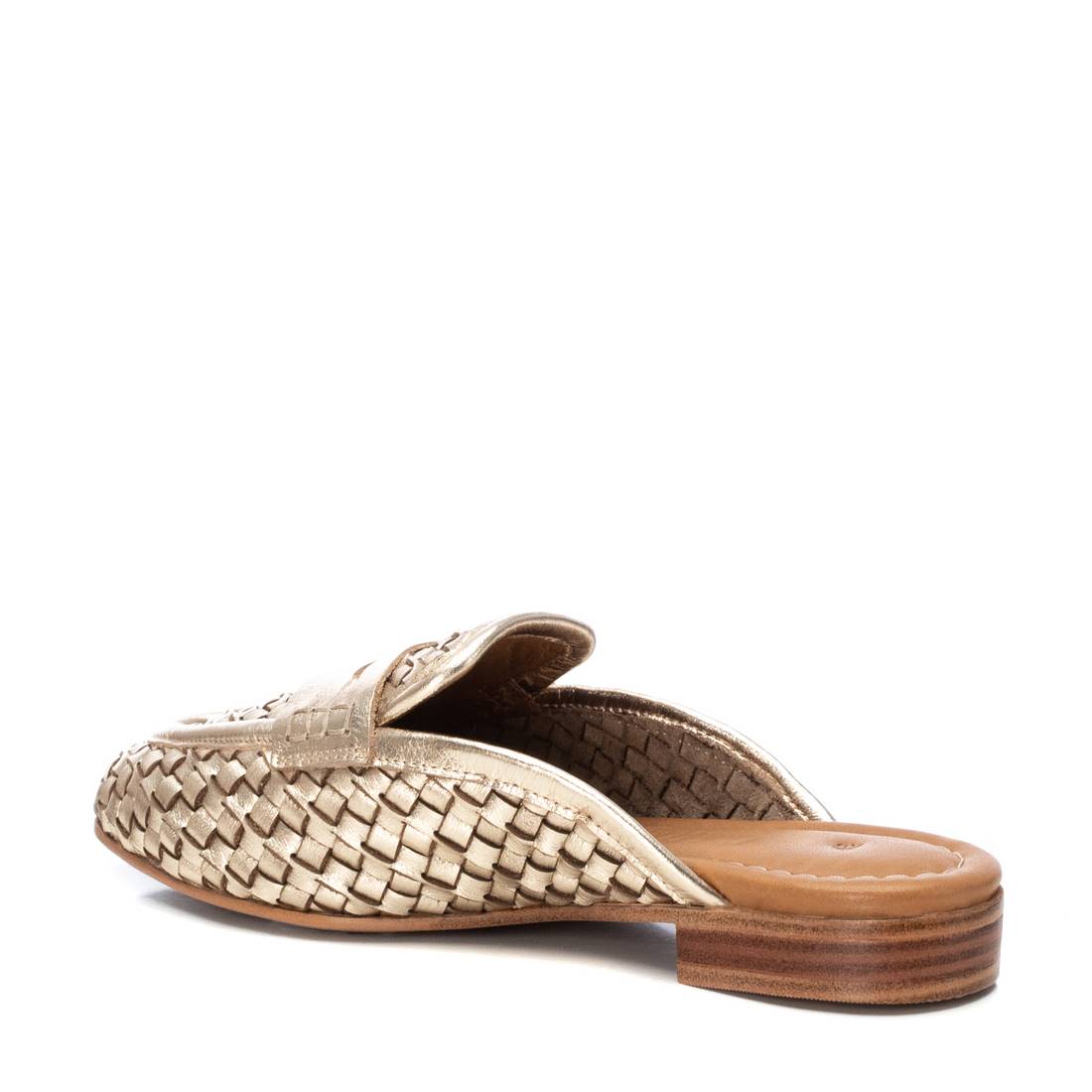Carmela 16130101 sabot doré cuir tressé