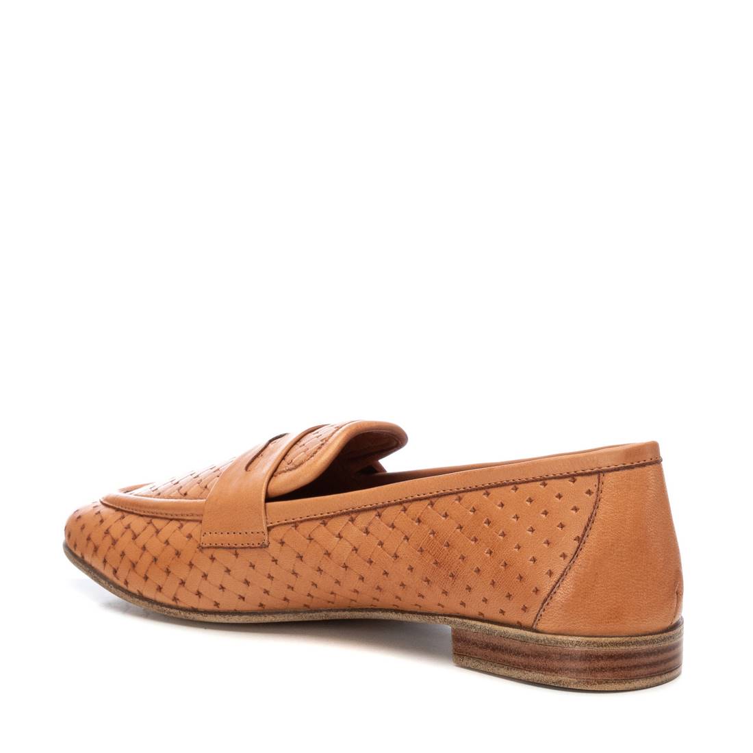 Carmela 16155801 mocassins cuir marron plats tressés