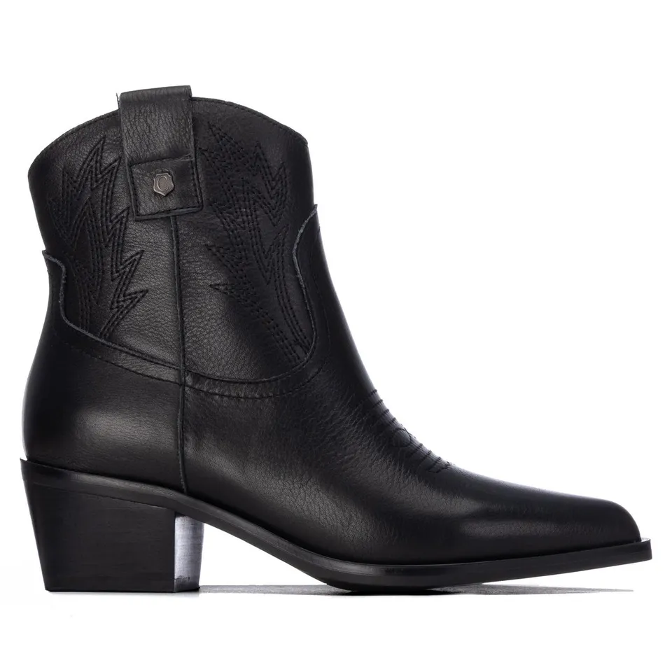Carmela 16439101 bottines femme cuir noir talon bas