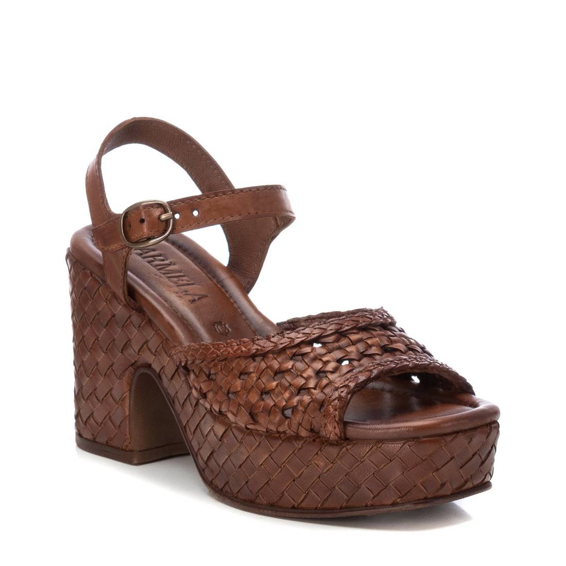 Carmela 16163703 sandales cuir marron talon 10 cm