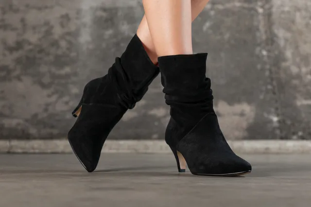 Coralie Masson City bottes mi-hautes cuir noir