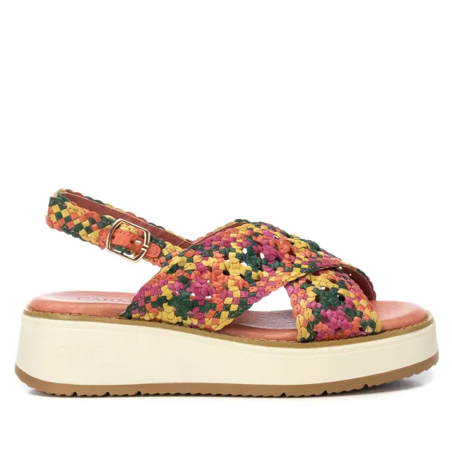 Carmela 16230603 sandale cuir orange tressée
