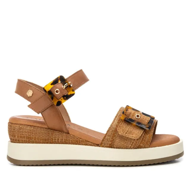 Carmela 16222702 sandale camel raphia compensée 6 cm
