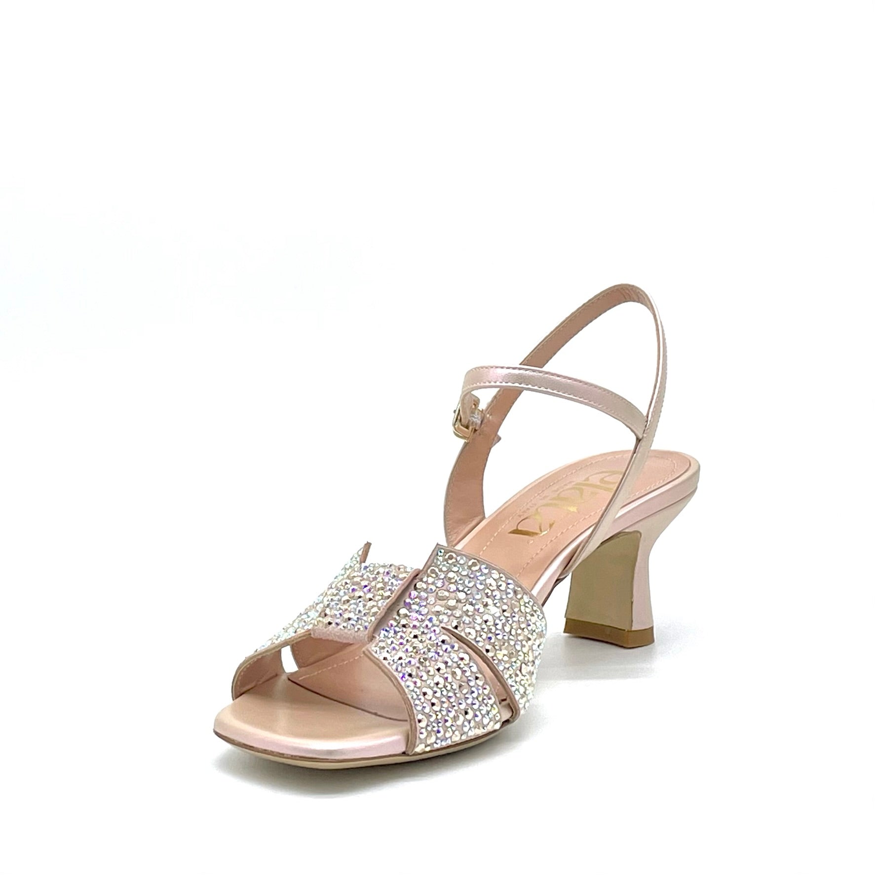 ELATA 14123 sandales cuir rose strass 5,5 cm