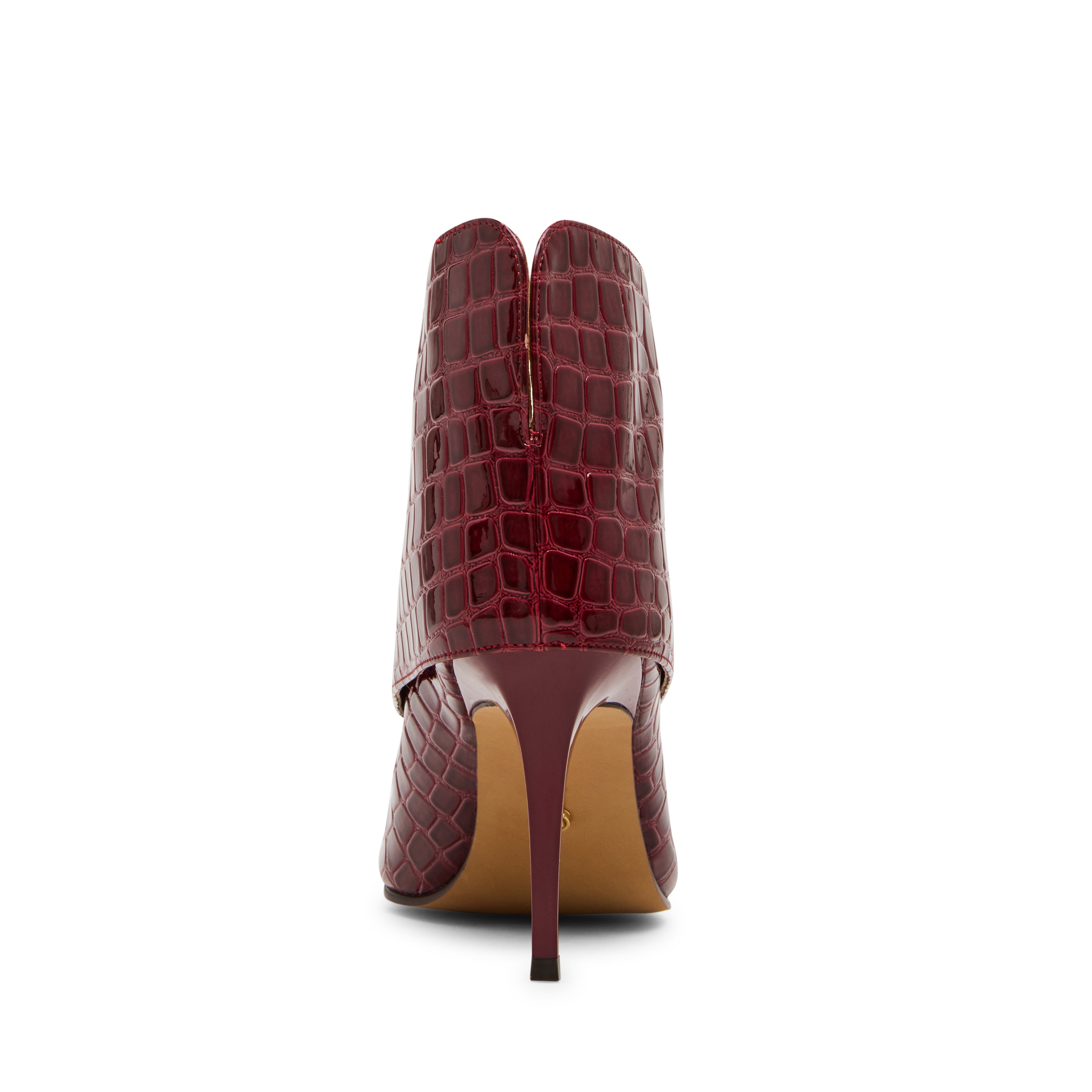 Steve Madden Enella bottine croco bordeaux talon 8 cm
