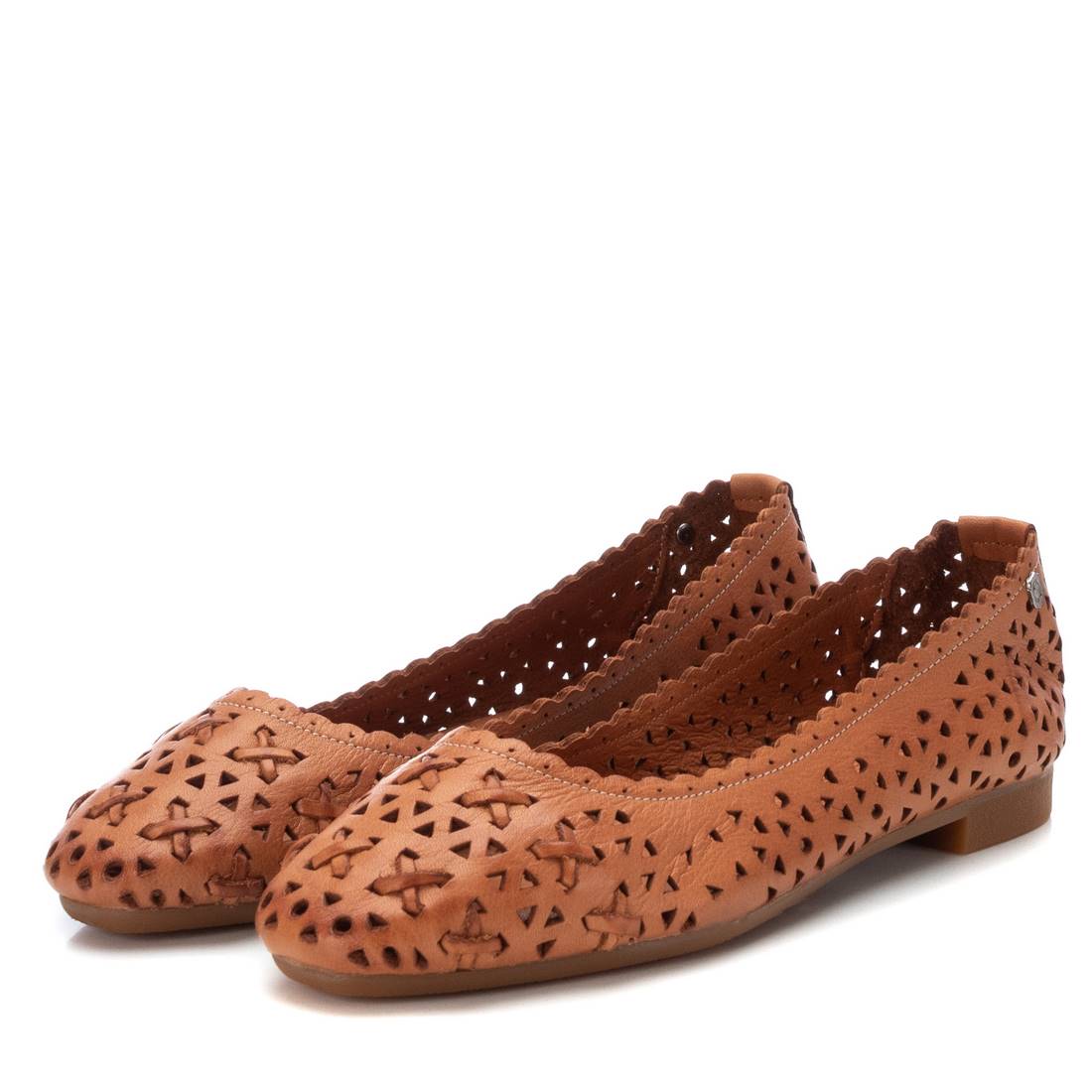 Carmela 16067302 ballerine femme marron cuir ajourée