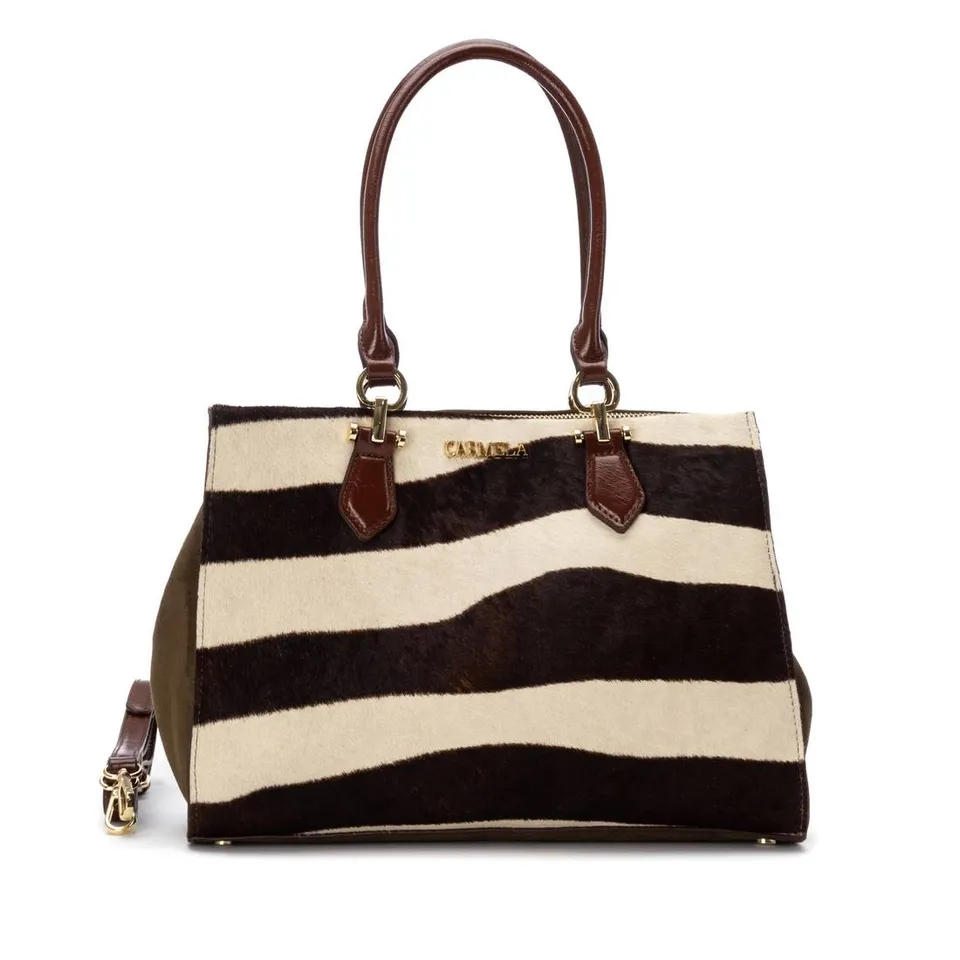 Carmela 18618503 sac textile kaki fermeture zippée