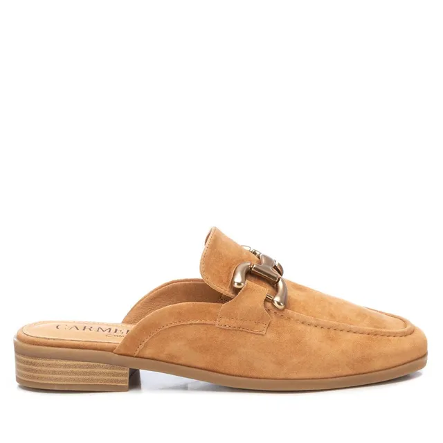 Carmela 16150502 sabots marron cuir mule plate