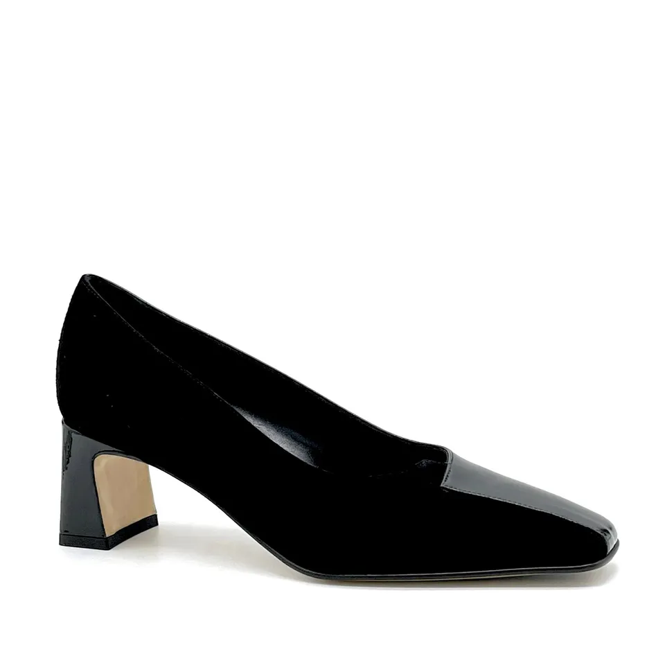 Elata 53511 escarpins cuir noir talon 5,5 cm