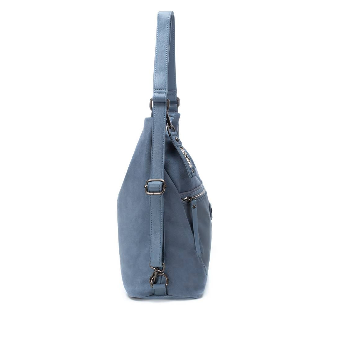 Carmela 18603302 sac épaule femme bleu cuir nylon