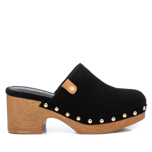 Carmela 16147504 sabot cuir noir clous talon 7 cm