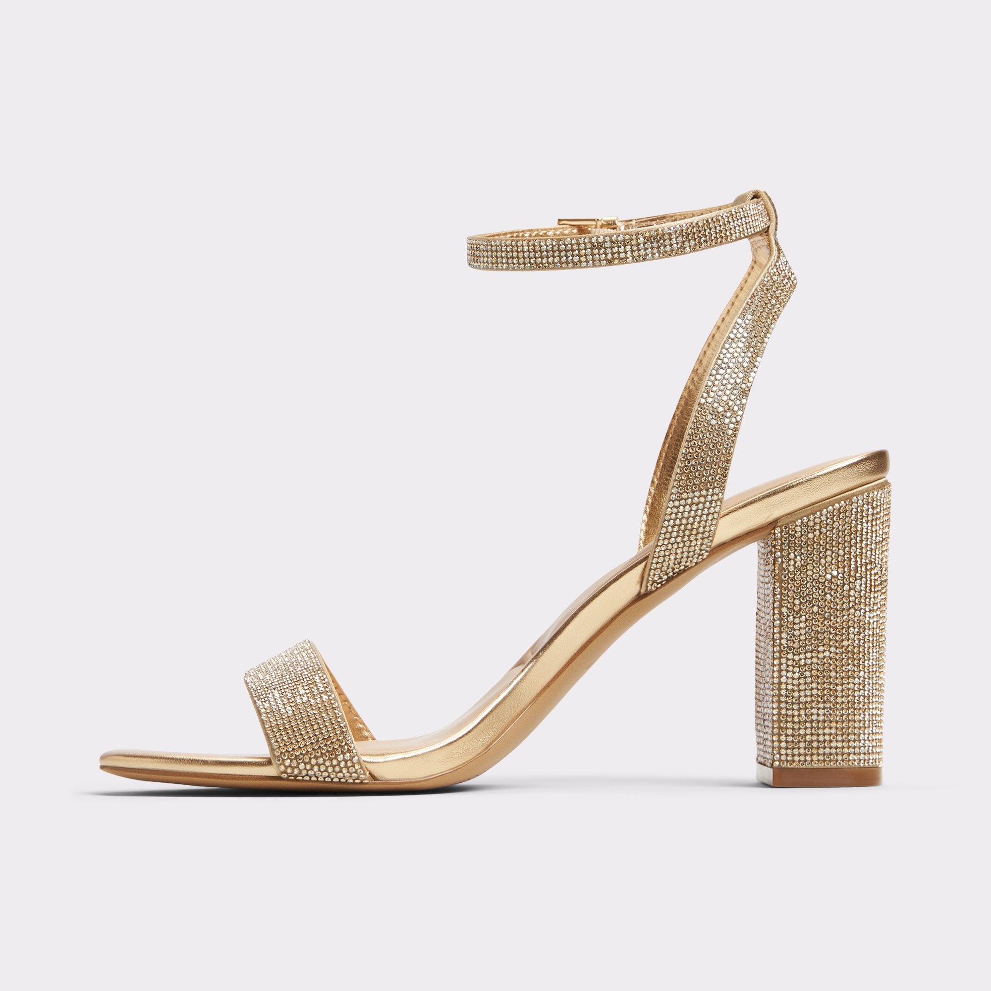 ALDO Rhiannon bottines talon doré métallique