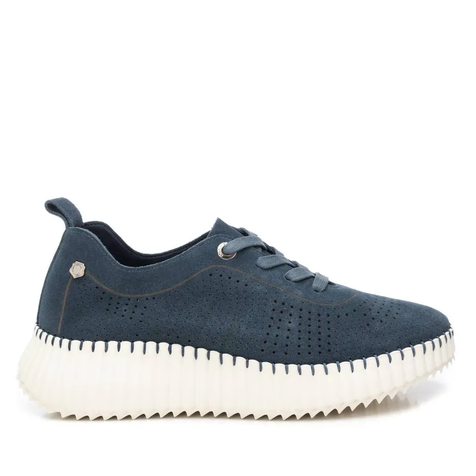 Carmela 16232505 mocassin cuir bleu marine lacets