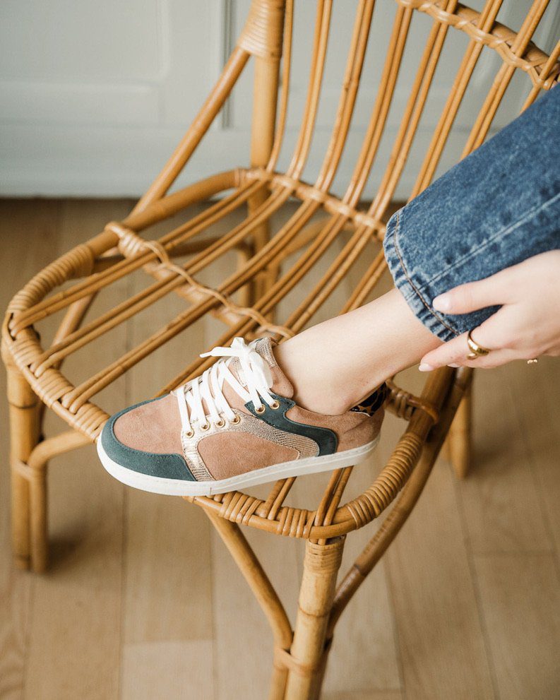 Dessine Moi Un Soulier Oscar baskets velours bois de rose