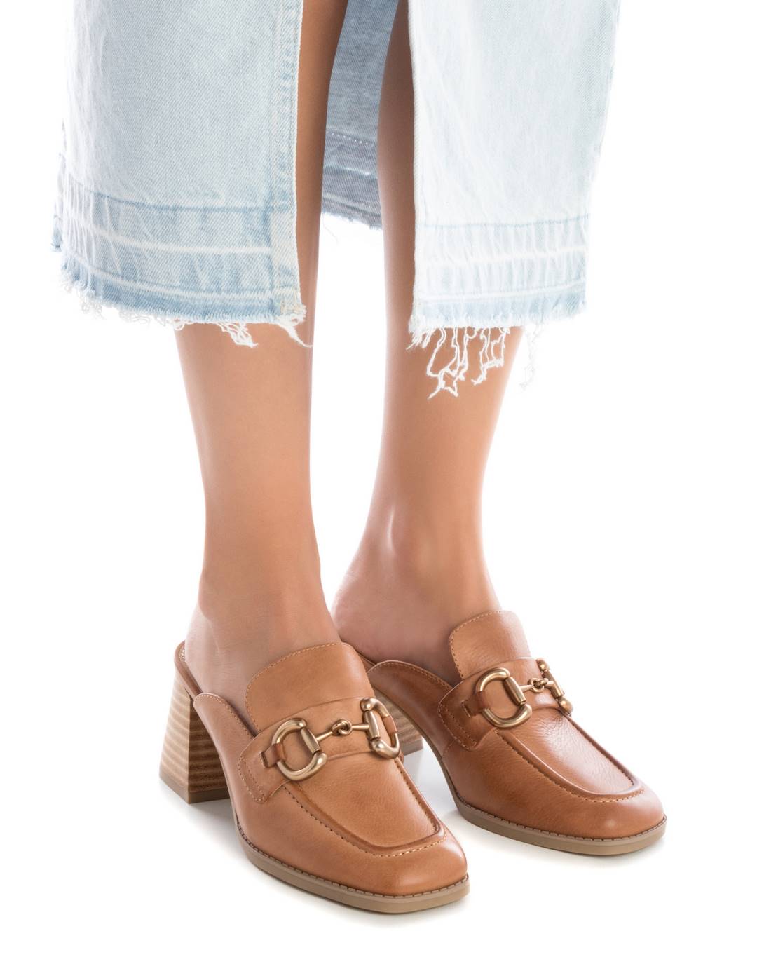 Carmela 16144502 mules femme marron cuir talon