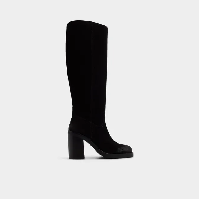 ALDO Agraewen bottes hautes noires suède talon bloc