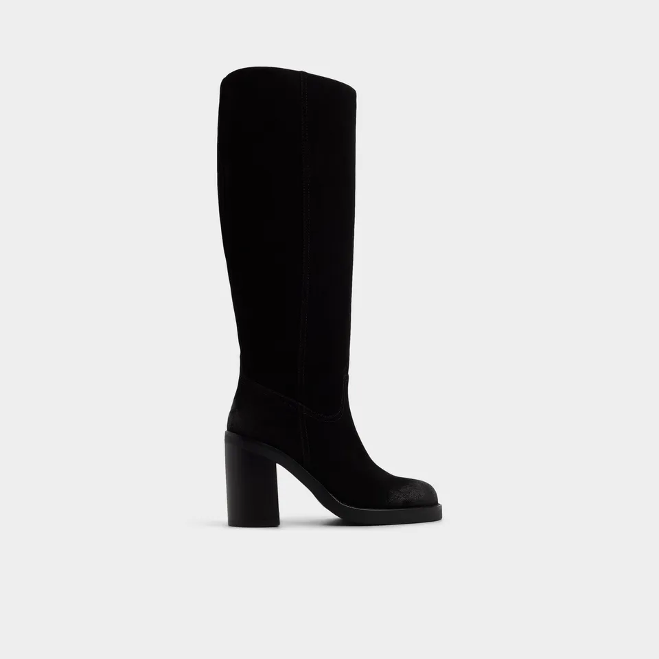 ALDO Agraewen bottes hautes noires suède talon bloc