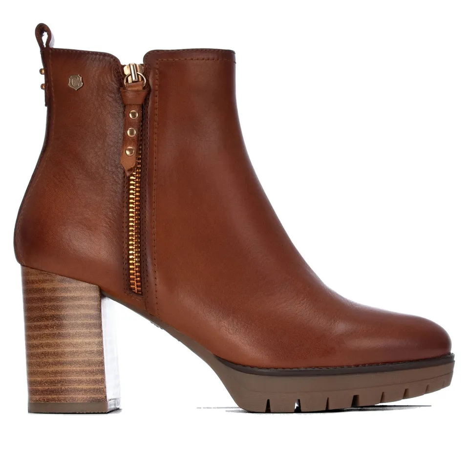 Carmela 16428302 bottine femme camel cuir talon
