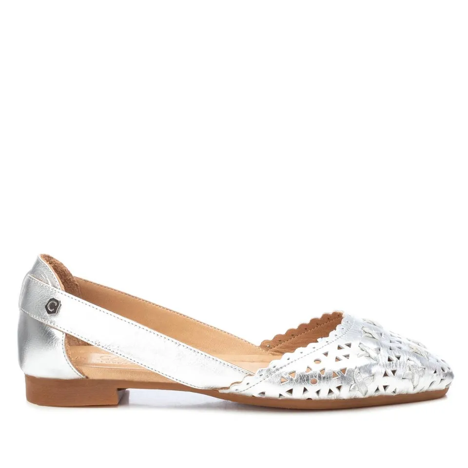 Carmela 16067207 ballerines femme argenté cuir ajouré