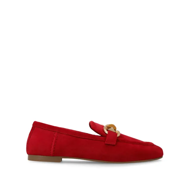 LODI BE5454 mocassins cuir rouges femme