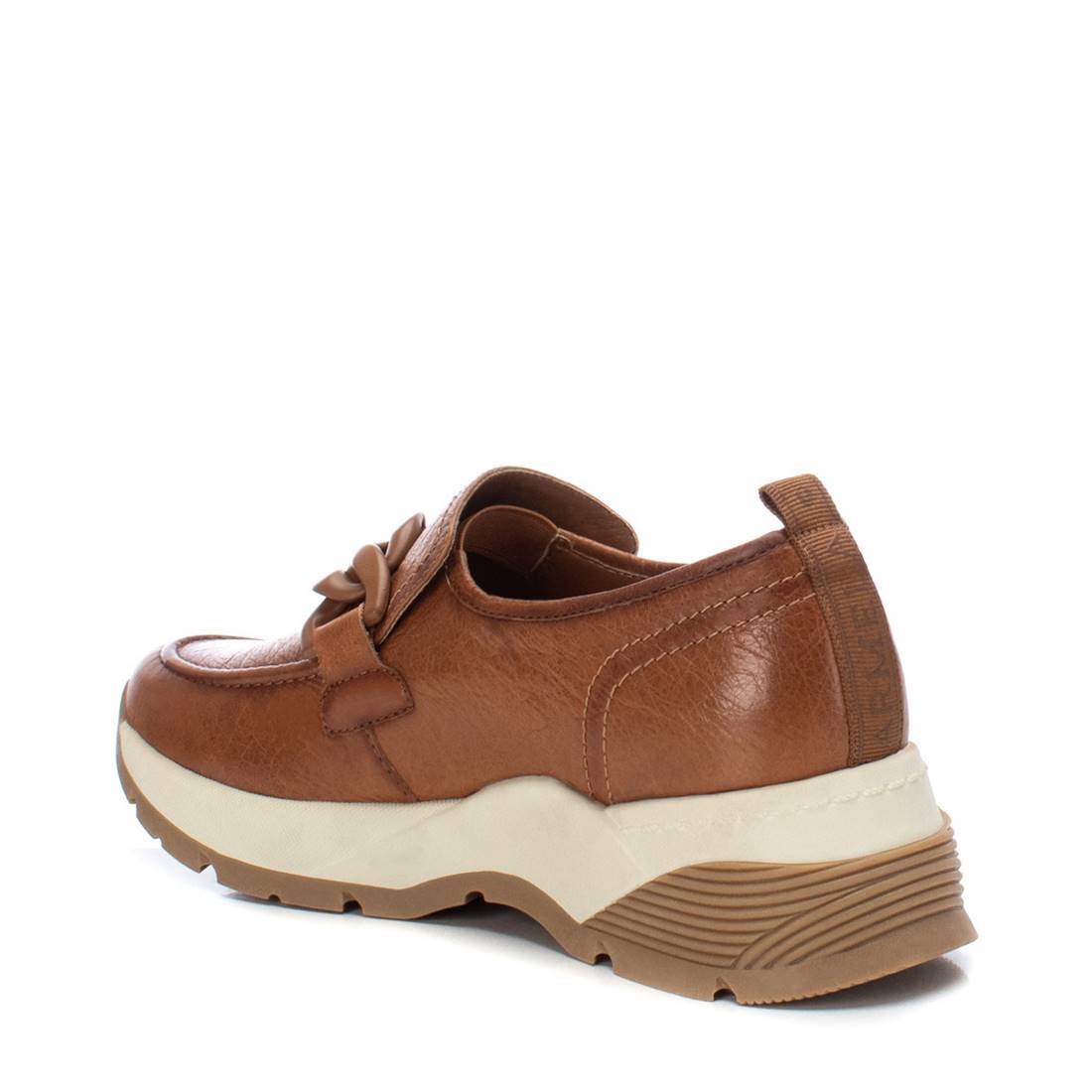 Carmela 16118303 mocassin femme cuir marron chaîne