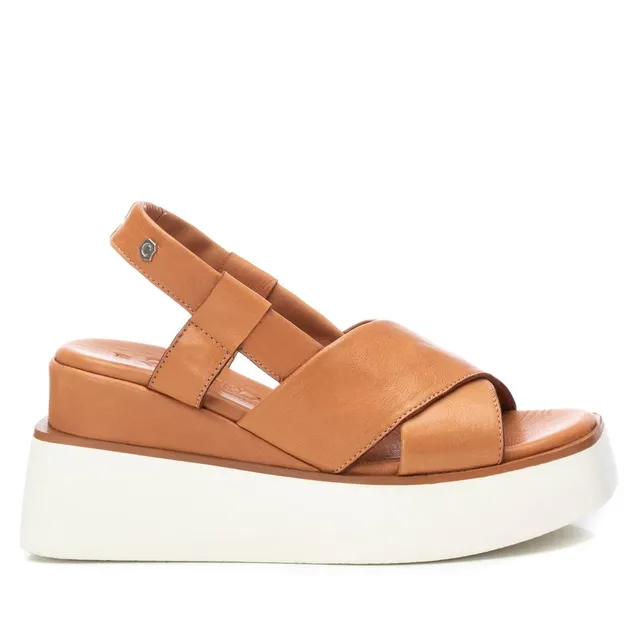 Carmela 16078701 sandale femme cuir marron compensée 8 cm