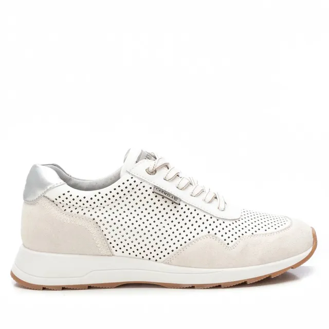 Carmela 16215101 baskets cuir blanc lacets