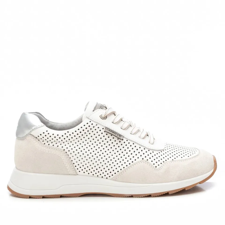 Carmela 16215101 baskets cuir blanc lacets