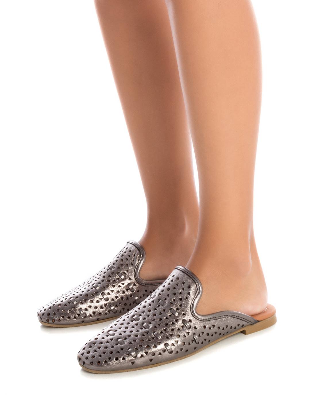 Carmela 16158504 sabots femme gris cuir véritable