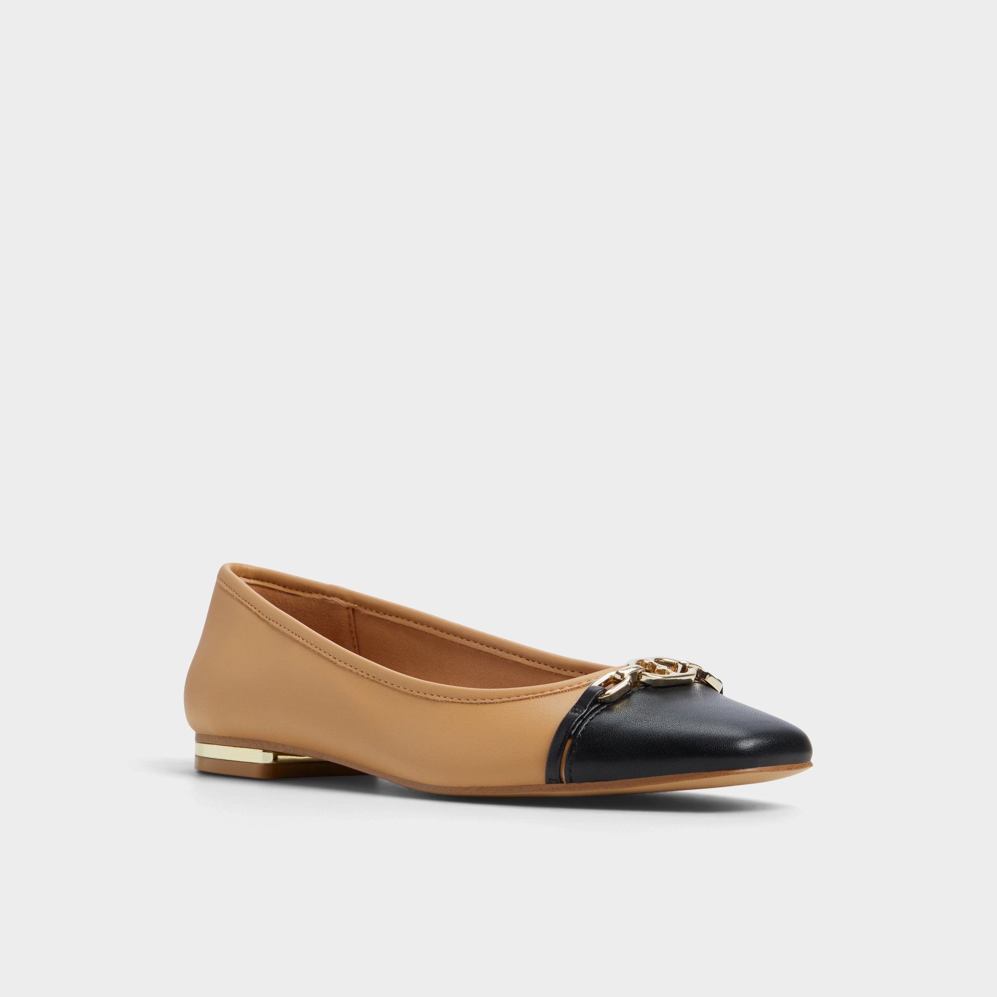ALDO Krishelle Ballerines Femme Cuir Noir Chaîne