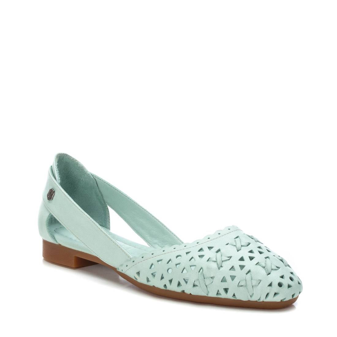 Carmela 16067203 ballerines cuir vert ajouré