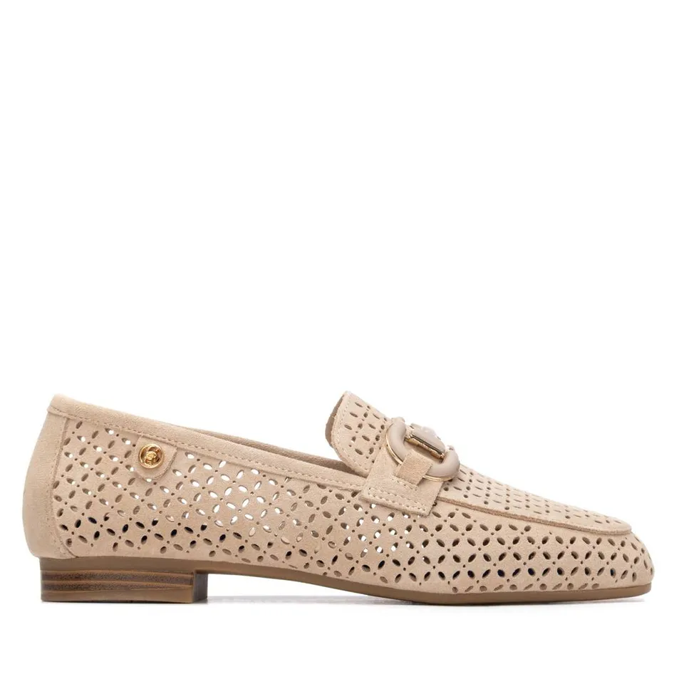 Carmela 16313703 mocassins cuir beige talon bas