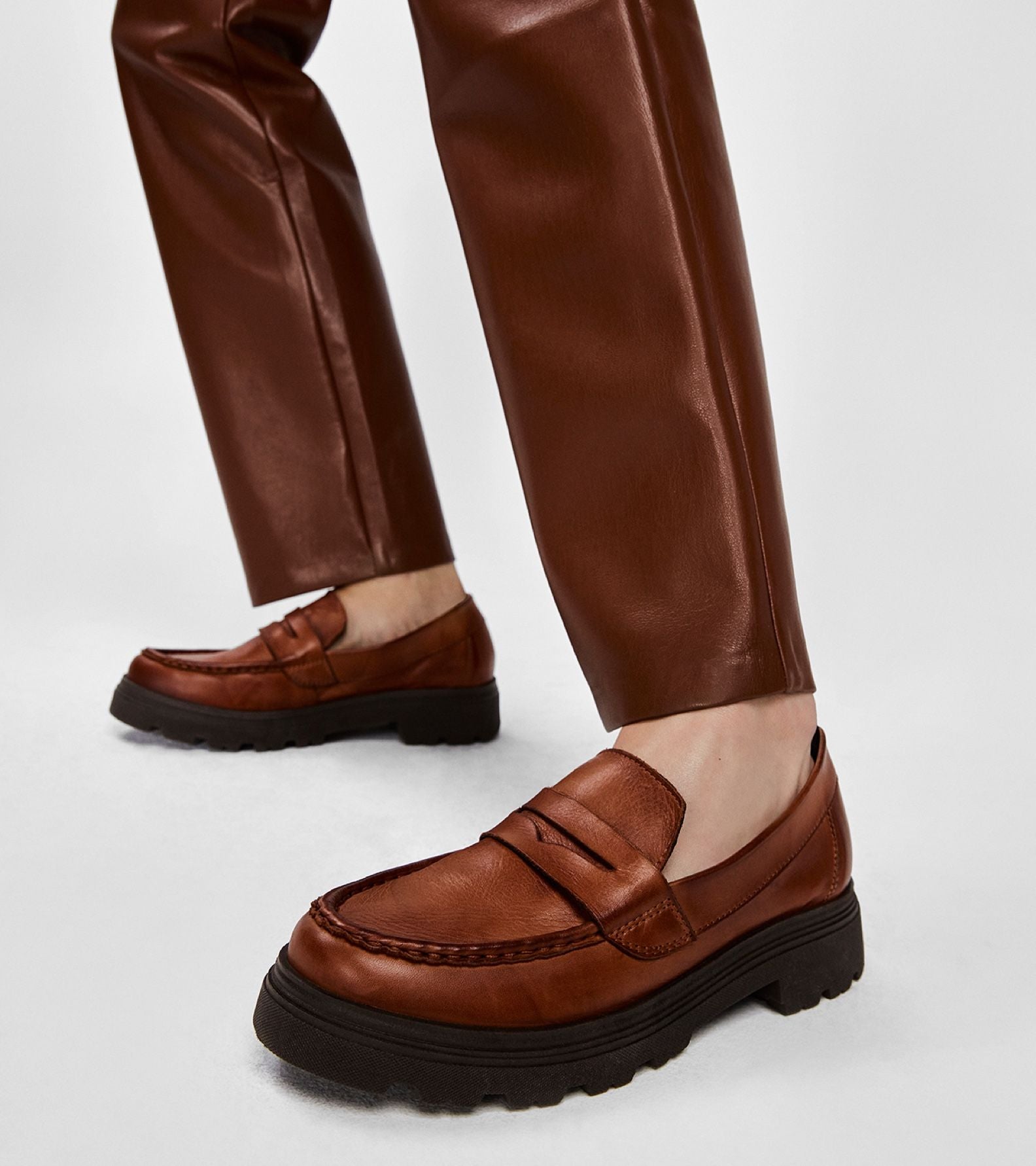 ALDO Biglect mocassins à talon marron chunky