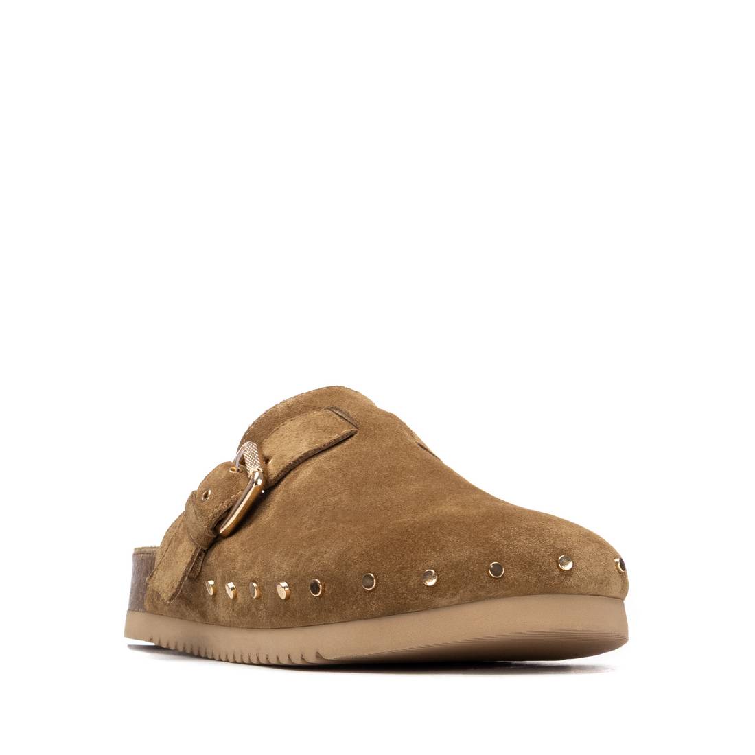 Carmela 16327001 sabot cuir camel à clous