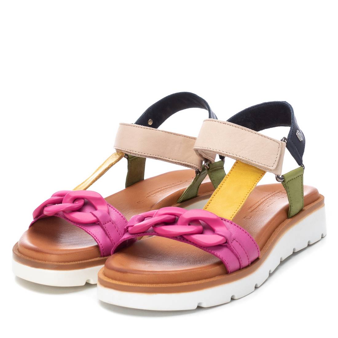 Carmela 16081401 sandale femme violet cuir plat