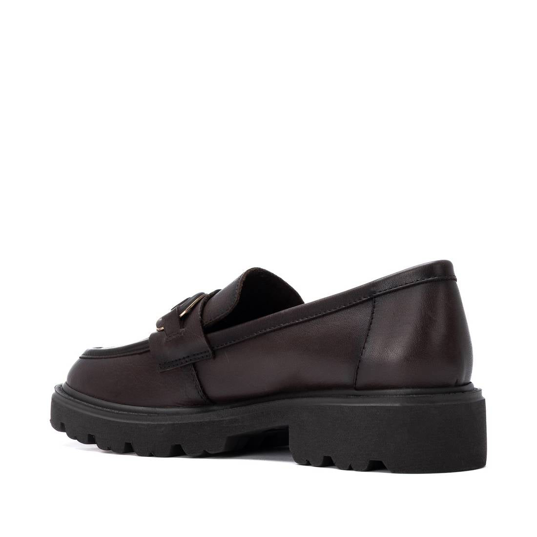 Carmela 16433607 mocassin cuir marron talon