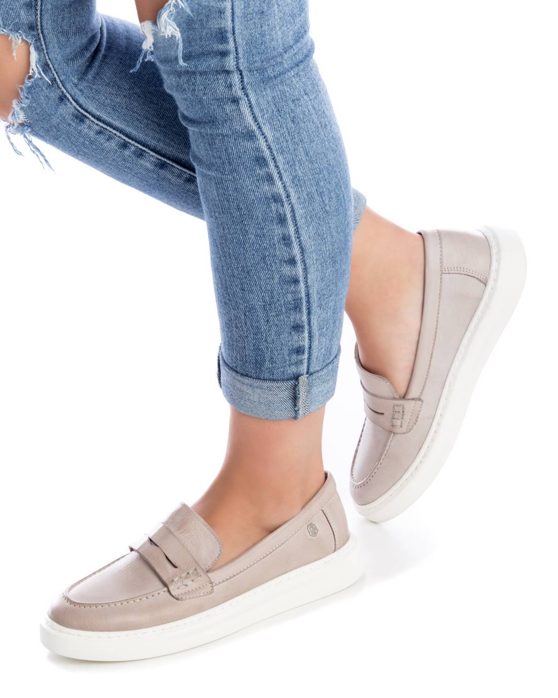 Carmela 16064001 mocassins femme blanc cuir
