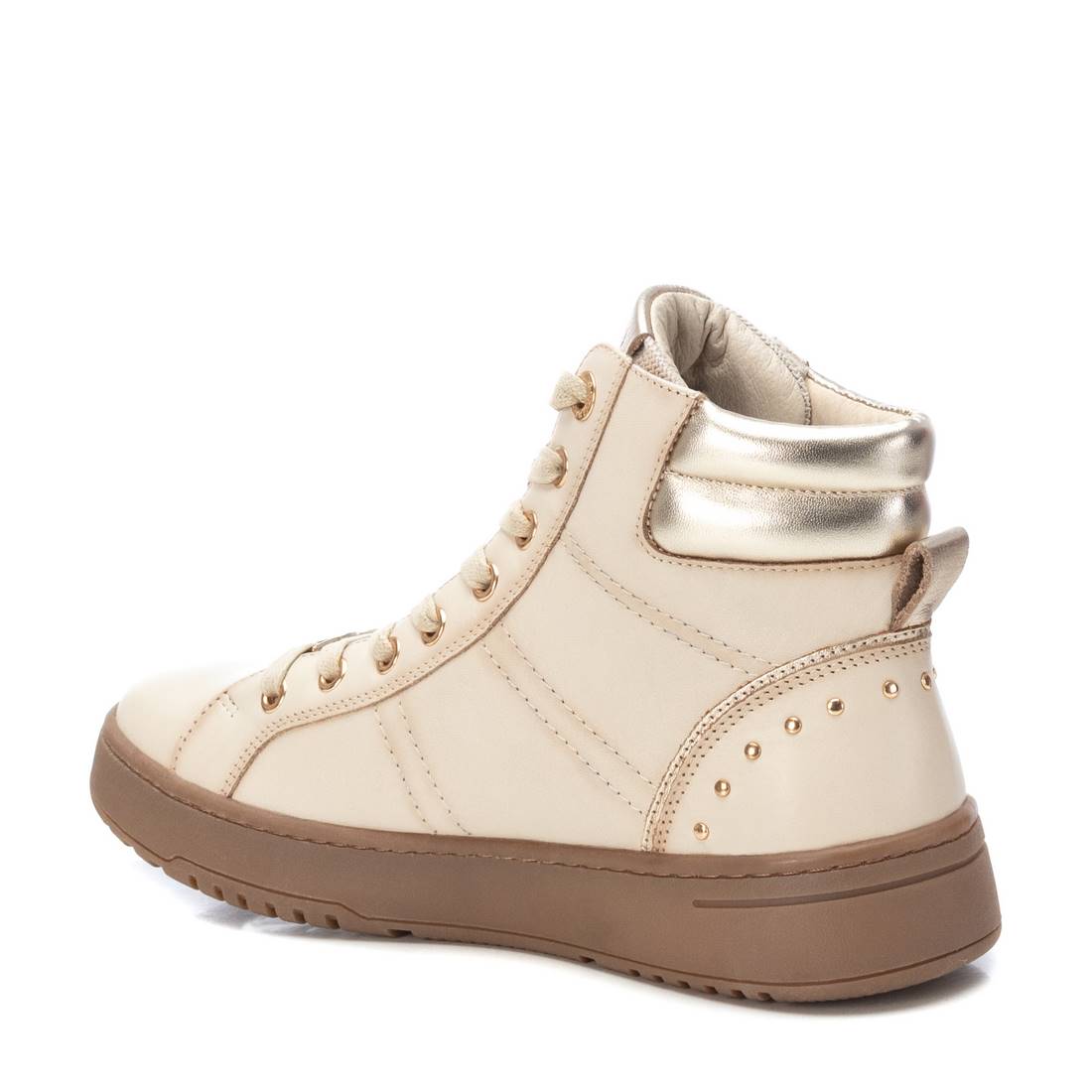 Carmela 16180504 bottines cuir blanc zip plat