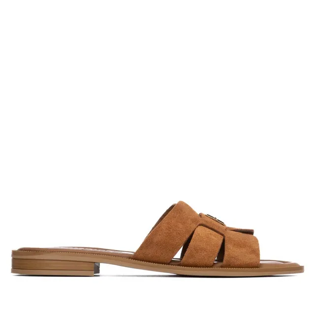 Carmela 16306105 sandale cuir camel plate
