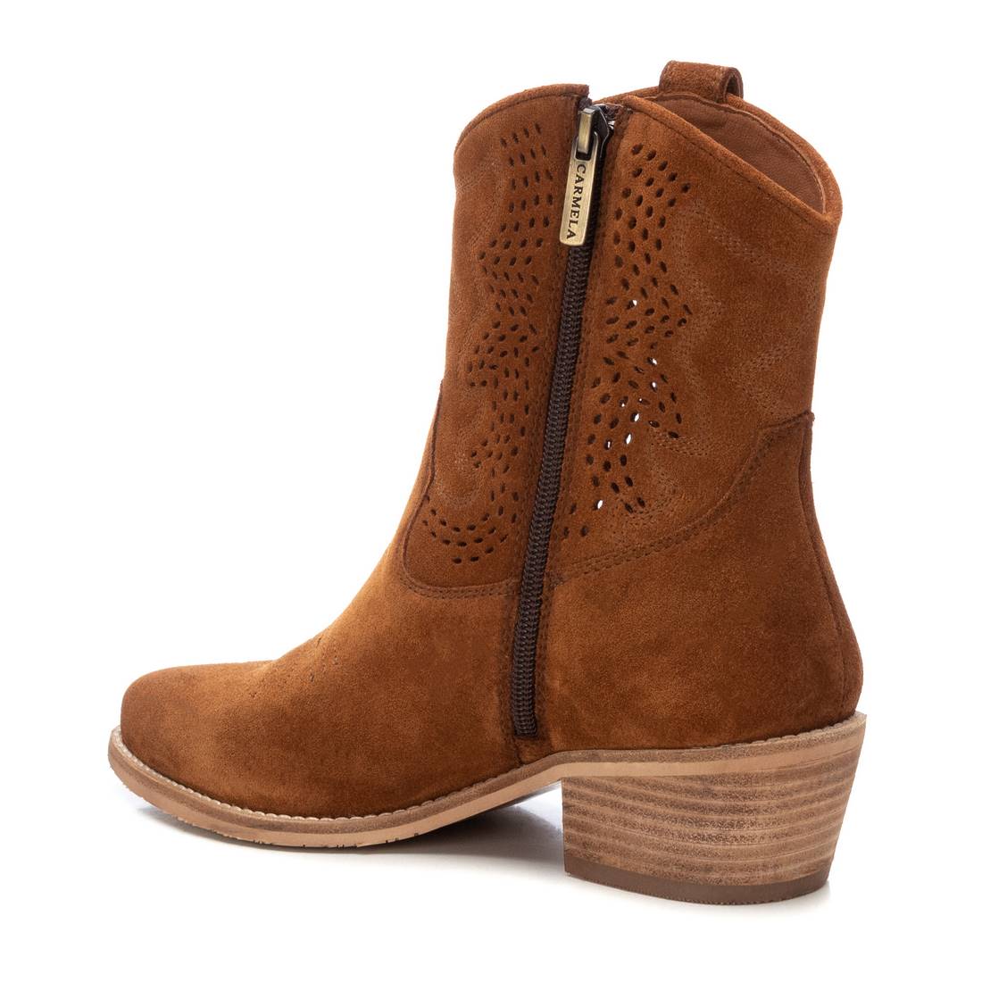 Carmela 16137001 bottine santiag cuir marron 5 cm