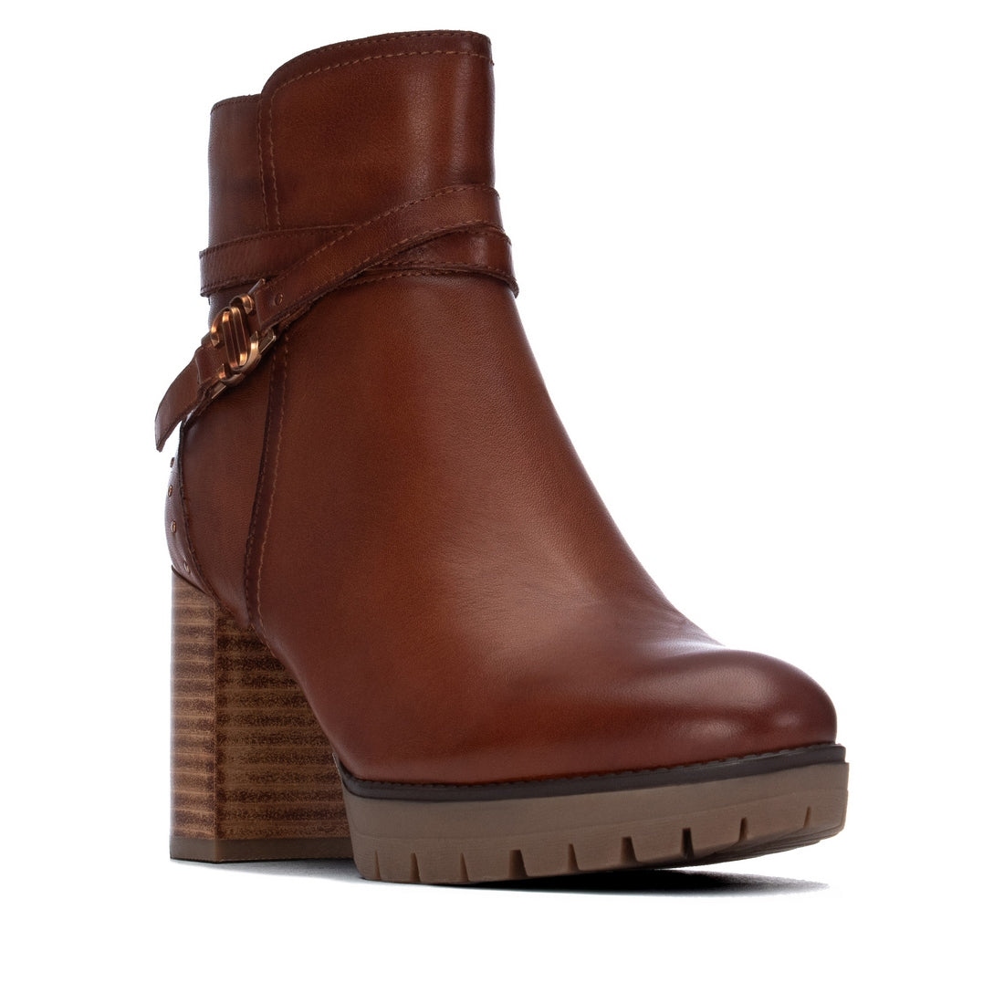 Carmela 16428002 boots femme cuir camel semelle crantée